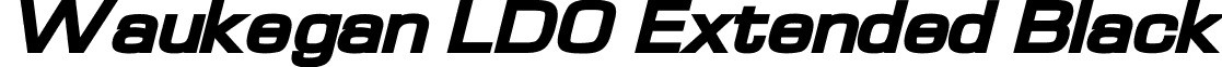 Waukegan LDO Extended Black font - Waukegan LDO Extended Black Oblique.ttf