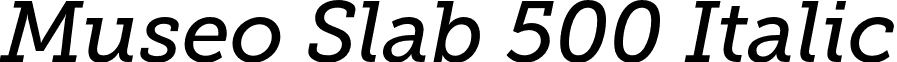 Museo Slab 500 Italic font - Museo_Slab_500italic.otf