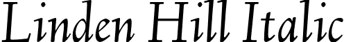 Linden Hill Italic font - LindenHill-Italic.otf