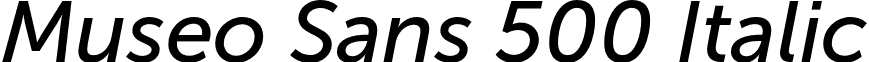 Museo Sans 500 Italic font - MuseoSans_500_Italic.otf