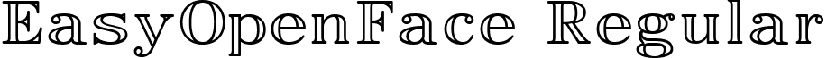 EasyOpenFace Regular font - EasyOpenFace.ttf