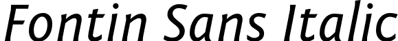 Fontin Sans Italic font - Fontin_Sans_I_45b.otf