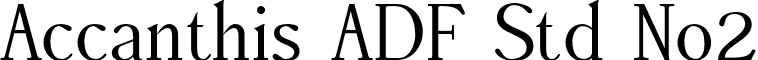 Accanthis ADF Std No2 font - AccanthisADFStdNo2-Regular.otf