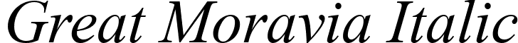Great Moravia Italic font - grtmrvsi.ttf