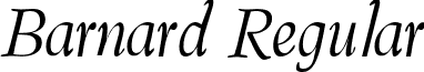 Barnard Regular font - Barnard-Oblique.ttf