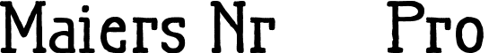 Maiers Nr. 21 Pro font - MaiersNr21Pro_Bold.otf