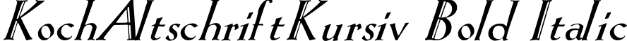KochAltschriftKursiv Bold Italic font - KochAltschriftKursiv-Bold.ttf