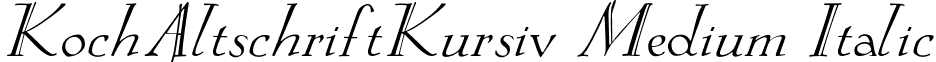 KochAltschriftKursiv Medium Italic font - KochAltschriftKursiv.ttf