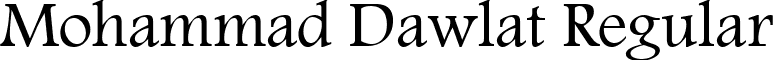 Mohammad Dawlat Regular font - Mohammad Dawlat.ttf