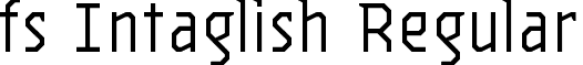 fs Intaglish Regular font - fs_intaglish.ttf