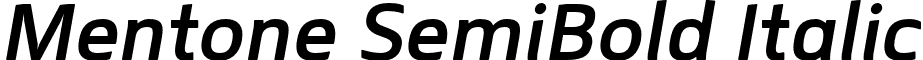 Mentone SemiBold Italic font - mentone-semibol-ita.otf