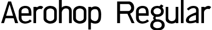 Aerohop Regular font - aerohop.otf