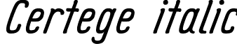 Certege italic font - Certege.ttf