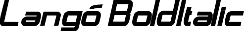 Langó BoldItalic font - LANGBI__.TTF
