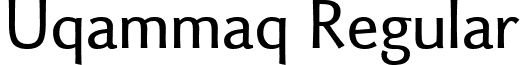 Uqammaq Regular font - Uqammaq Regular.ttf