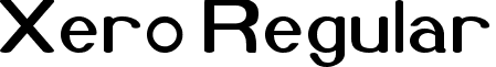 Xero Regular font - XRO-RE.ttf