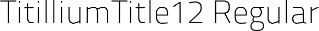 TitilliumTitle12 Regular font - TitilliumTitle12.otf