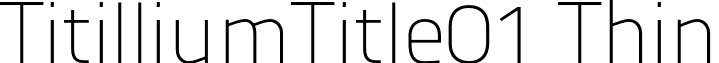 TitilliumTitle01 Thin font - Titillium_title03.otf