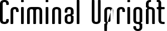 Criminal Upright font - Criminal Upright.ttf