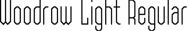 Woodrow Light Regular font - woodrow_light.ttf