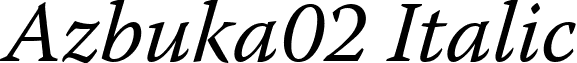 Azbuka02 Italic font - Azbuka02.ttf