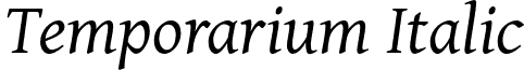 Temporarium Italic font - Temporarium-Italic.otf