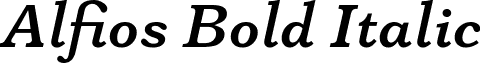 Alfios Bold Italic font - Alfios_J.otf