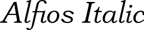 Alfios Italic font - Alfios_I.otf