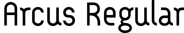 Arcus Regular font - Arcus-Regular.otf