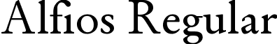 Alfios Regular font - Alfios_R.otf