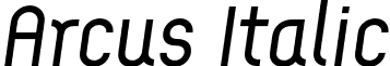 Arcus Italic font - Arcus-Italic.otf