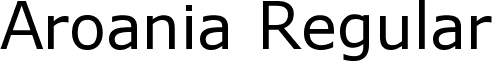 Aroania Regular font - Aroania_R.otf