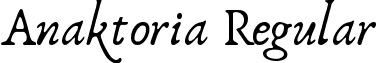 Anaktoria Regular font - Anaktoria.otf