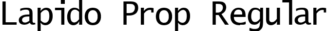 Lapido Prop Regular font - LAPID_P.TTF