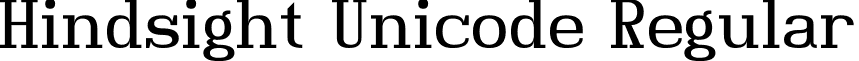 Hindsight Unicode Regular font - HindUnic.ttf