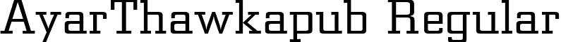 AyarThawkapub Regular font - ayar_thawka_pub.ttf