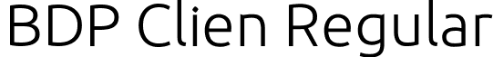 BDP Clien Regular font - ClienR.ttf