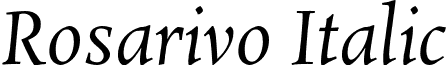 Rosarivo Italic font - Rosarivo-Italic.otf