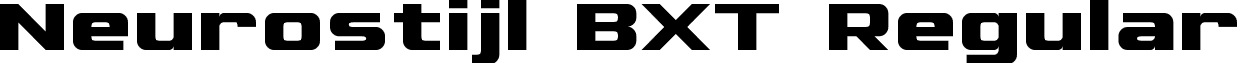 Neurostijl BXT Regular font - neurostijl_bxt.ttf