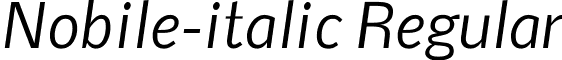 Nobile-italic Regular font - nobile_italic.ttf