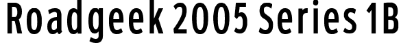 Roadgeek 2005 Series 1B font - Roadgeek 2005 Series 1B.ttf