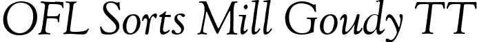 OFL Sorts Mill Goudy TT font - OFLGoudyStMTT-Italic.ttf