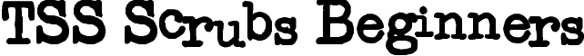 TSS Scrubs Beginners font - tssbegi.ttf