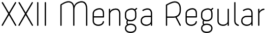 XXII Menga Regular font - XXII-Menga_Regular.otf