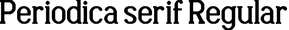 Periodica serif Regular font - periodica_serif.ttf