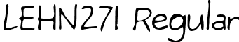 LEHN271 Regular font - LEHN271.TTF