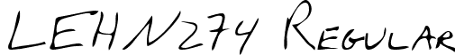 LEHN274 Regular font - LEHN274.TTF