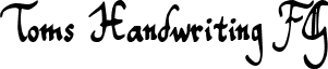 Toms Handwriting FG font - TomsHand.ttf