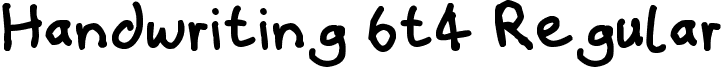 Handwriting 6t4 Regular font - Handwriting-6t4.ttf