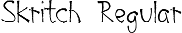 Skritch Regular font - Skritch_by_smartalecvt.ttf